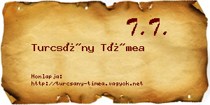 Turcsány Tímea névjegykártya