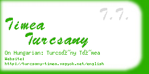 timea turcsany business card